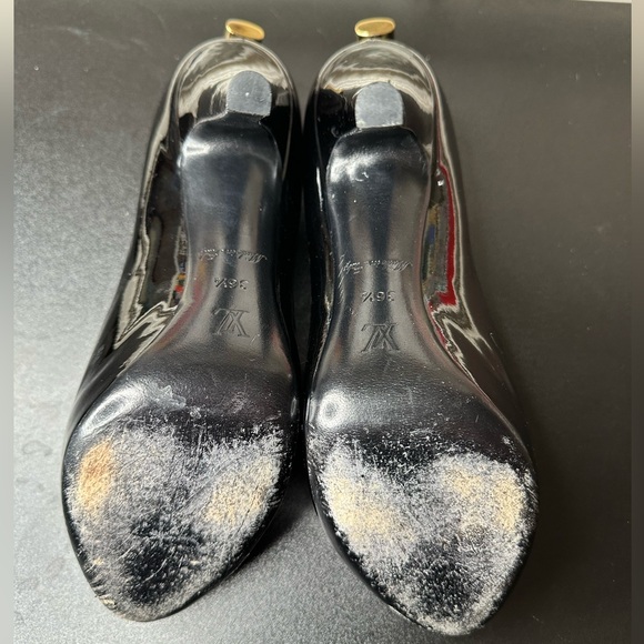 Louis Vuitton Oh Really Peek-A-Boo pumps. Size 6.5 Black patent. Fantastic! - Picture 6 of 11